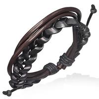 Twister Leather Bracelet 18cm