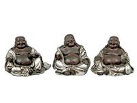 3stk Mini Happy Buddha I Sæt