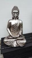 Stor Sølv Buddha - 90cm