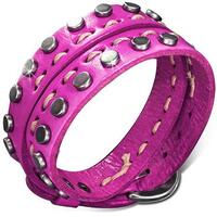Pink Wrap Læderarmbånd
