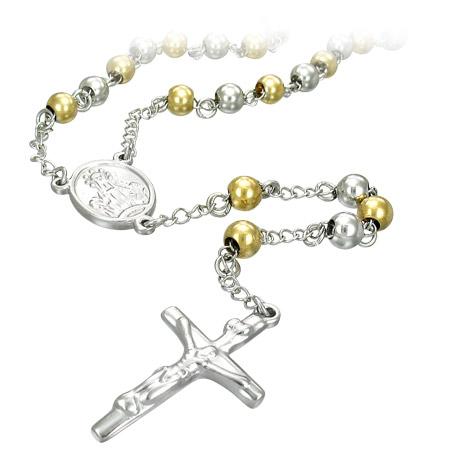 Rosenkrans krucifiks kæde i lækker kvalitet.