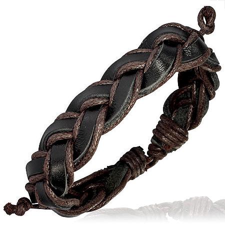 Rope & Leather Læderarmbånd