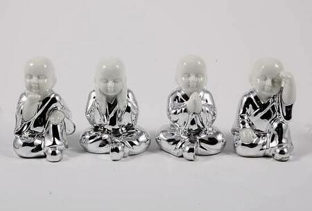 Shaolin Munkefigurer I Porcelæn