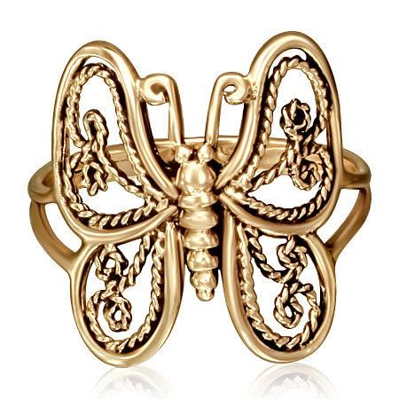 Butterfly bronze ring 