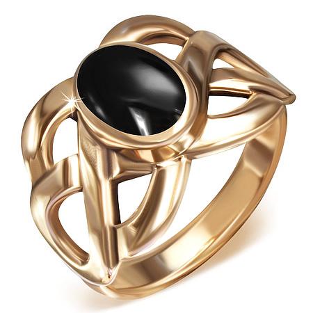 Twist Swirl Bronze Ring Med Onyx