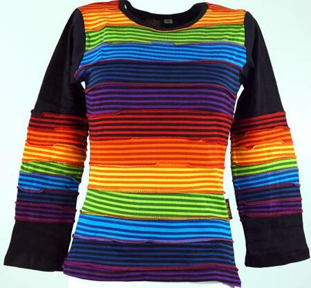 Langærmet Rainbow Trøje / Bomuld