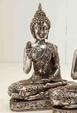Smuk Antik Sølv Buddha Figur / 18cm